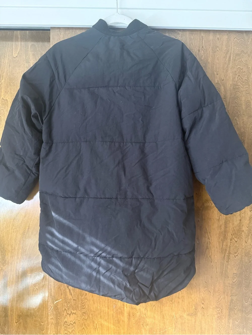 Zara Black Kids Puffer Jacket with Zip Chest Pocket